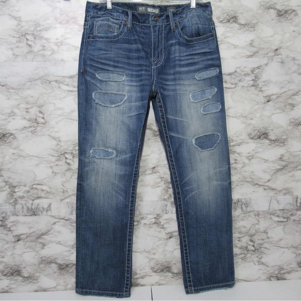BKE Carter Straight Leg Western Denim Jeans Size 34